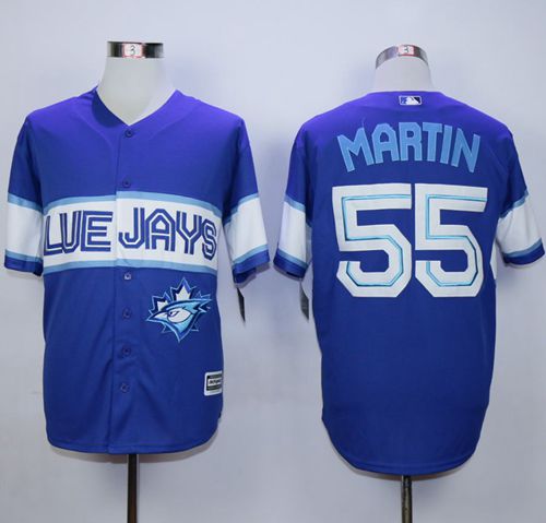 Blue Jays #55 Russell Martin Blue Exclusive New Cool Base Stitched MLB Jersey - Click Image to Close